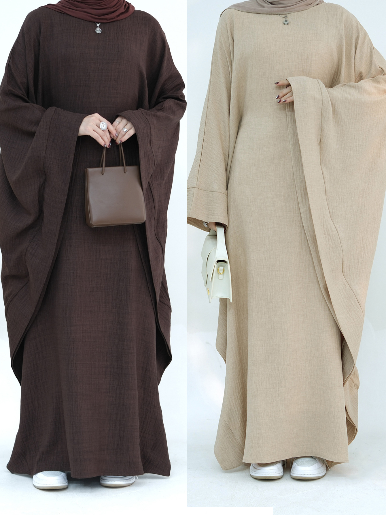 Robe Silk Women - 2025 Dubai Eid Ramadan Kaftan Batwing