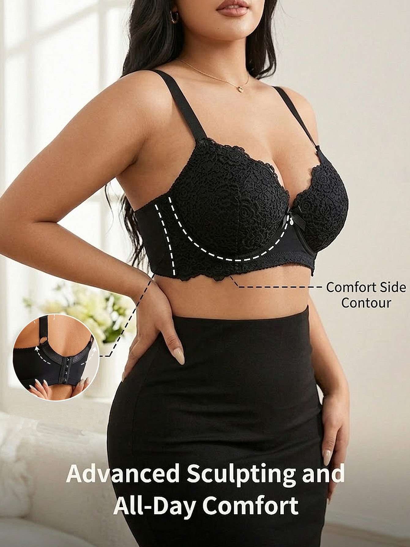 Women Plus Size Floral Push Up - огляд і ціна Push Up Bra Padded