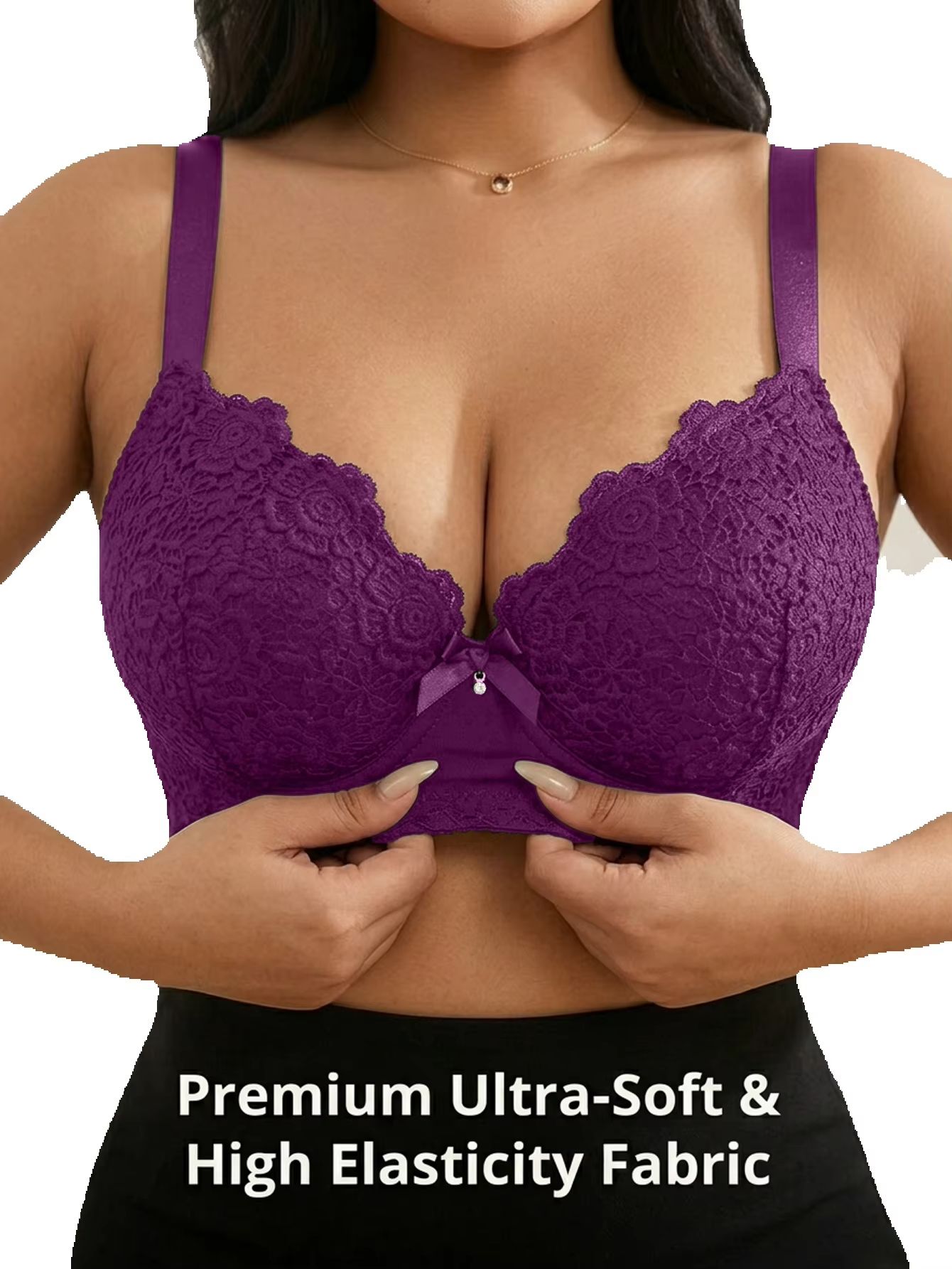 Women Plus Size Floral Push Up - огляд і ціна Push Up Bra Padded