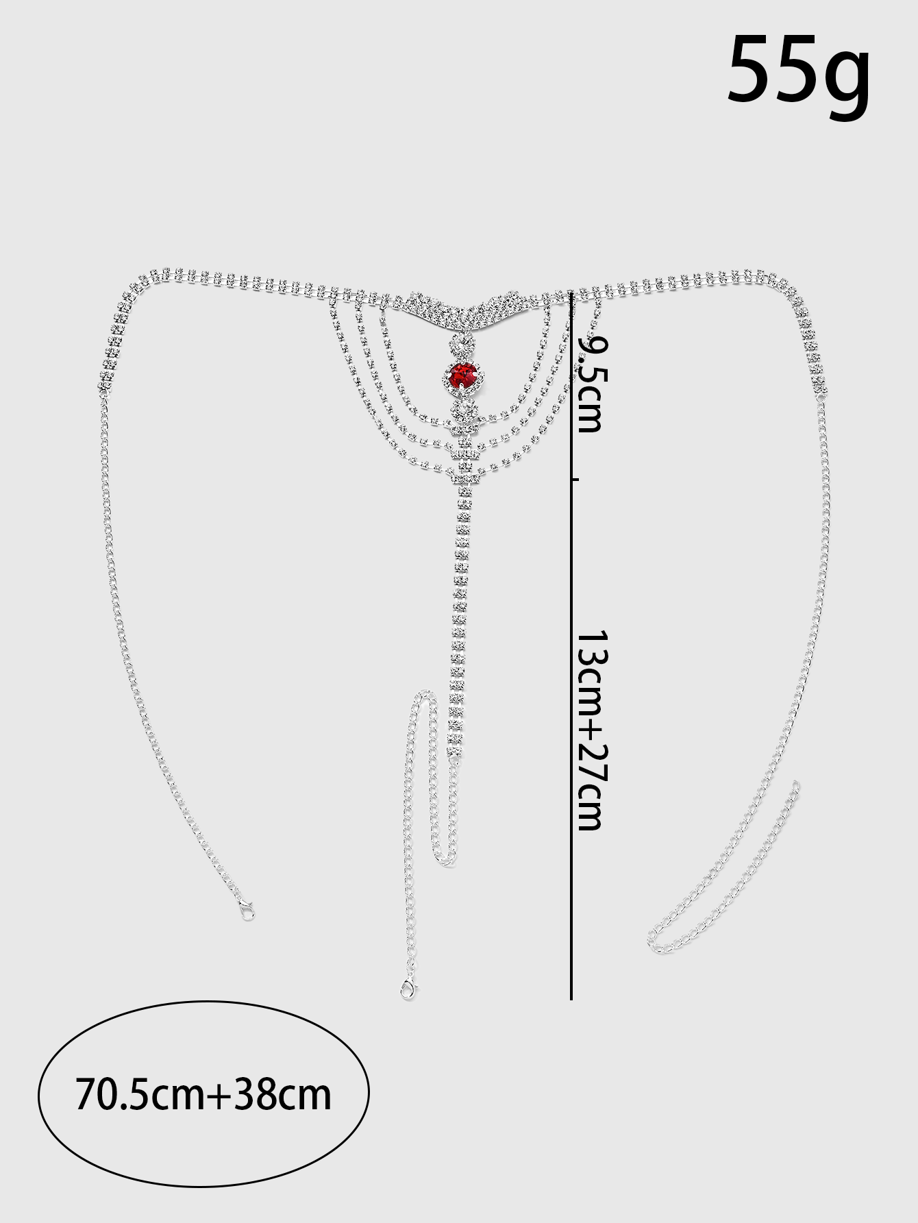 Crystal Rhinestone Body Chain  - огляд і ціна Thong Bikini Women