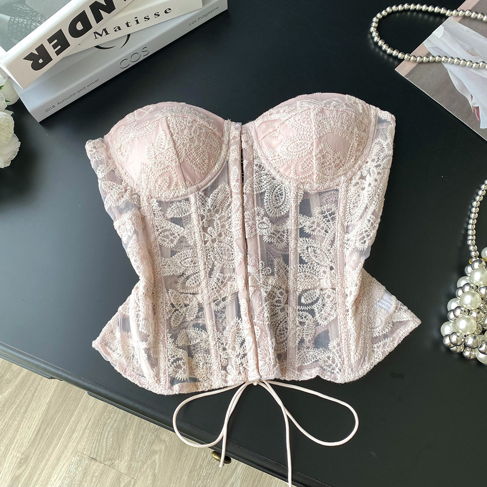 Floral Embroidery Sexy Club Co - огляд і ціна Strapless Bra Backless