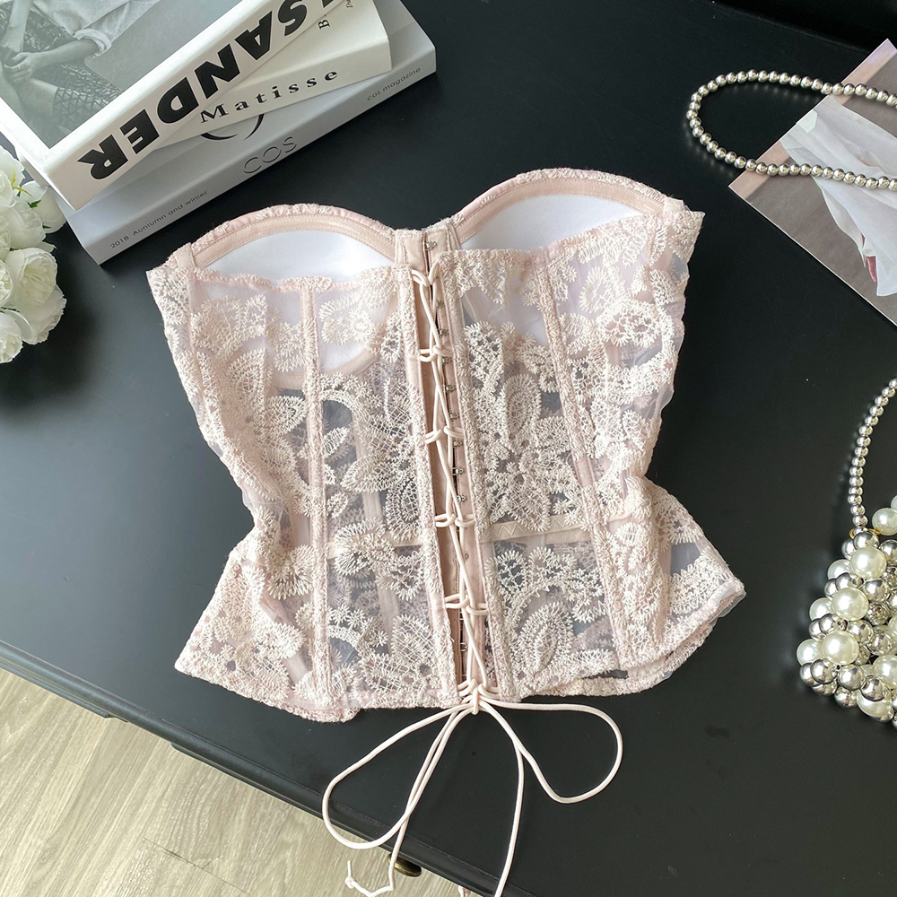 Floral Embroidery Sexy Club Co - огляд і ціна Strapless Bra Backless