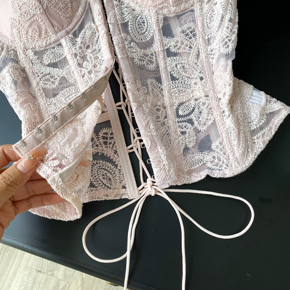 Floral Embroidery Sexy Club Co - огляд і ціна Strapless Bra Backless
