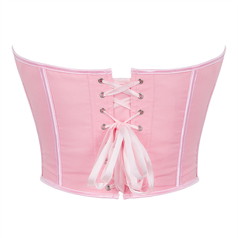 Pink Heart-shaped Bustier Crop - огляд і ціна Strapless Bra Backless
