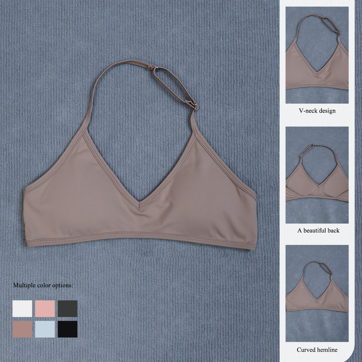 Women's Summer Halter Neck Pad - огляд і ціна Sports Bra High Impact
