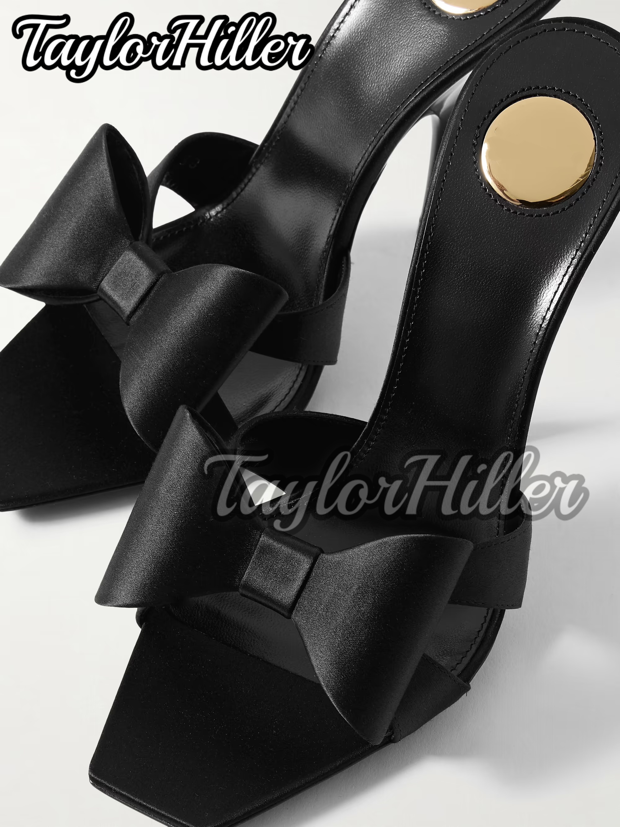 Black Satin Butterfly-knot Mul - огляд і ціна Slip Dress Satin