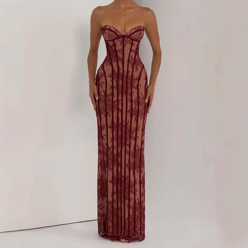 Strapless Bodycon Maxi Dress f - огляд і ціна Strapless Bra Backless